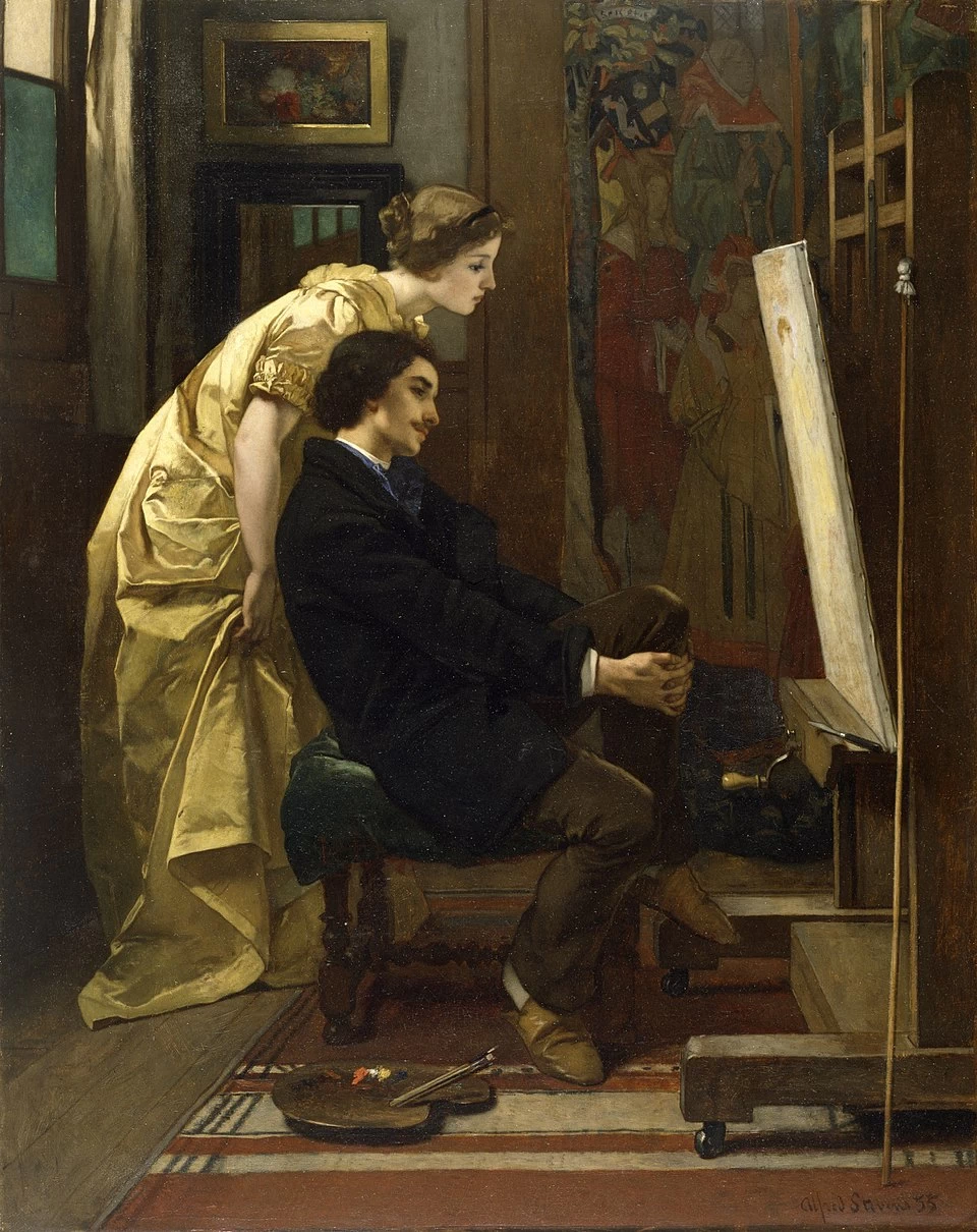 Alfred Émile Stevens - Il pittore e la sua modella, Walters Art Museum, Baltimora
